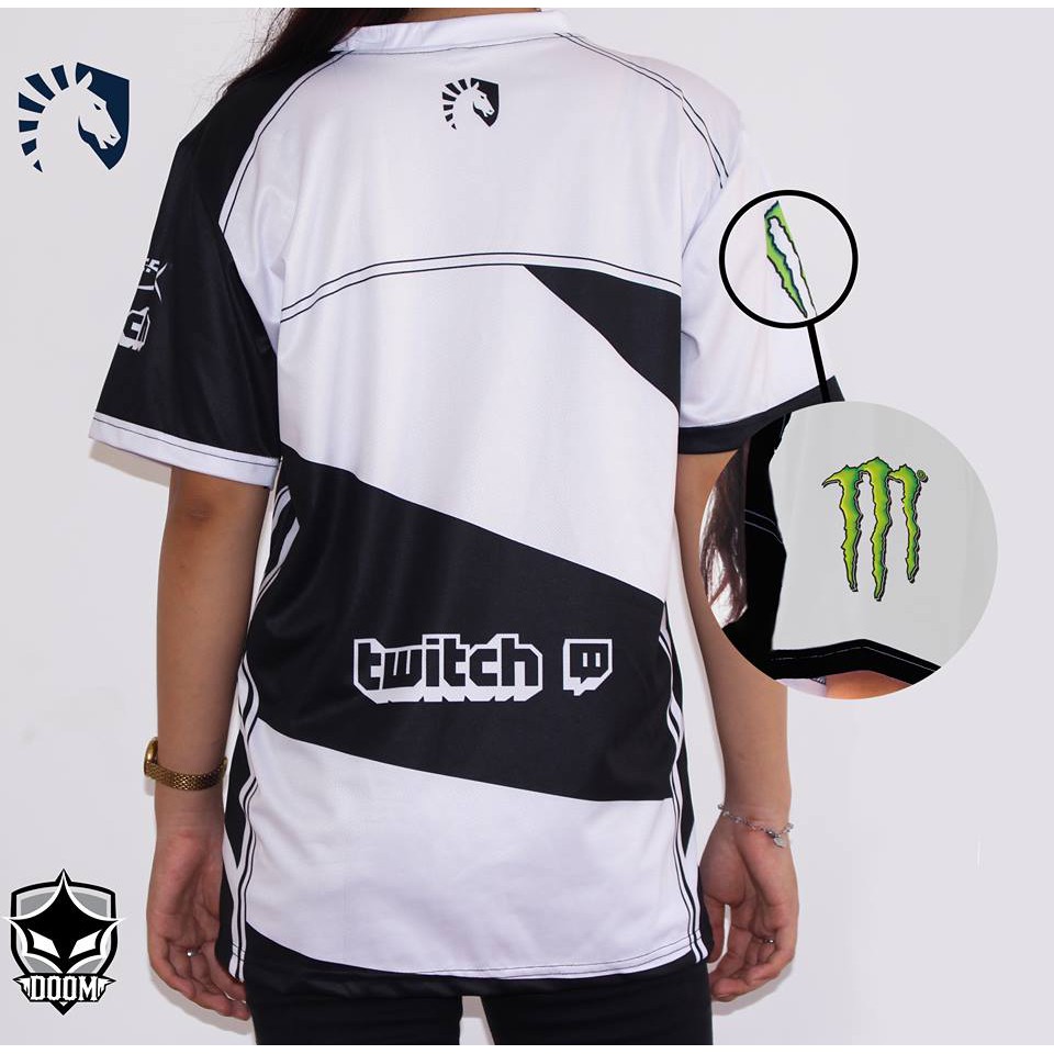 Áo thun Liquid trắng đen