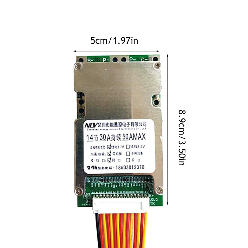 Bảng Mạch PCB BMS- PCB 14S 48V Bảo Vệ Cân Bằng Tiện Dụng