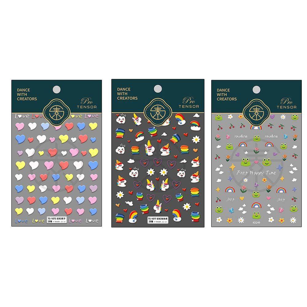 OCEANMAP Miếng Dán Trang Trí Móng Tay 5D Thời Trang