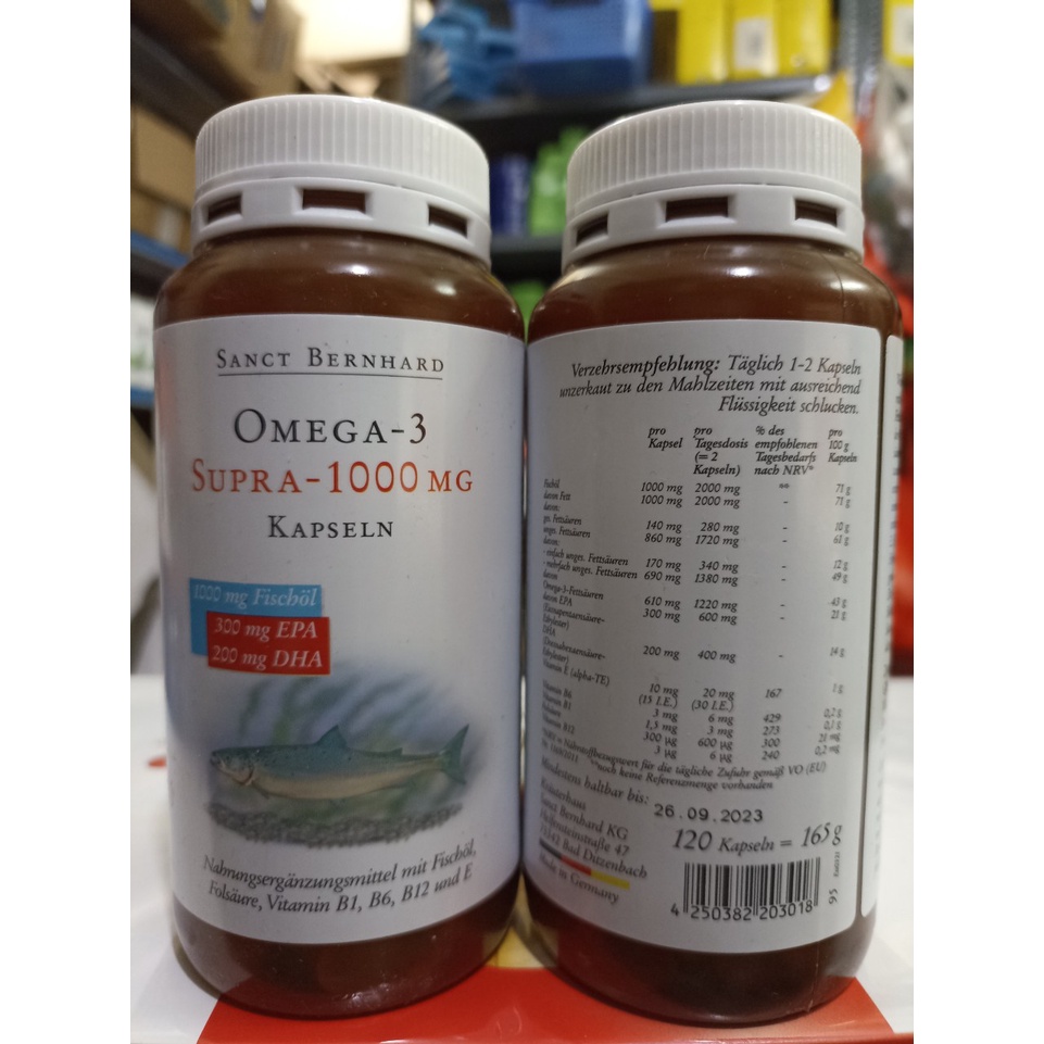 Omega3 Supra 1000mg của Sanct Bernhard