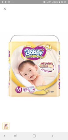 Bỉm-Tã dán Bobby Extra Soft Dry S72,M64,L58,L30 mới