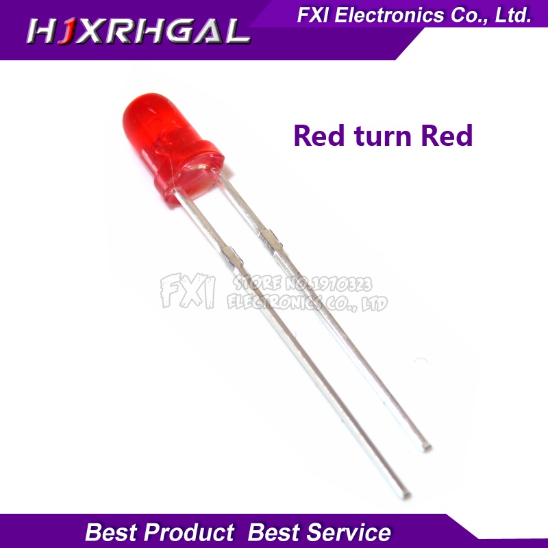 Bộ 100 Đèn led Đỏ Xi Nhan 3mm Mới