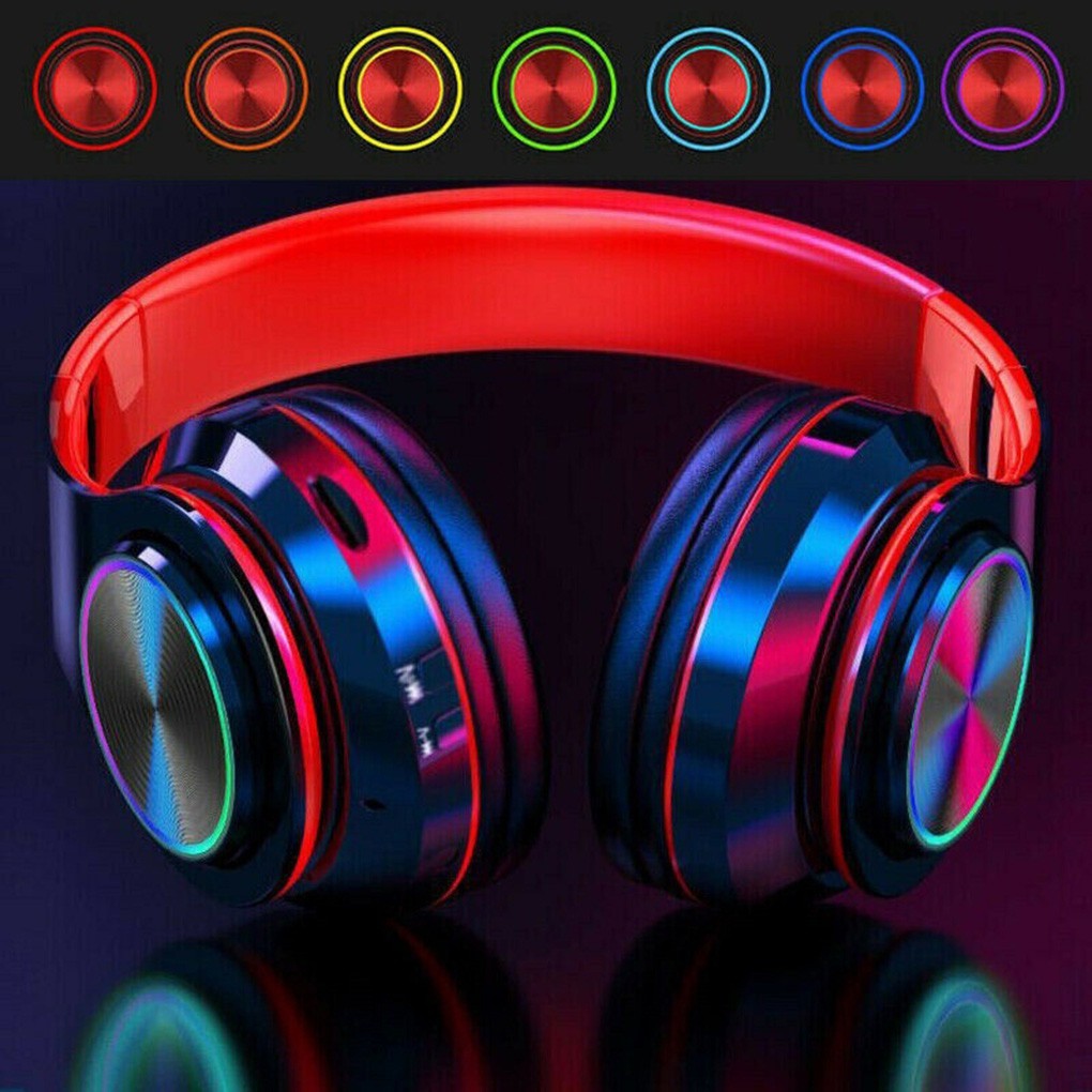 Tai nghe Gaming Bluetooth V5.0 không dây B39 LED Bass siêu trầm tặng kèm Zack 3.5mm - Đàm thoại 2 chiều hỗ trợ thẻ nhớ