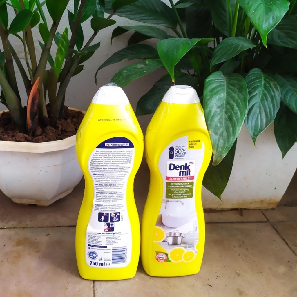 Nước tẩy rửa nồi, bồn rửa Denkmit 750ml tẩy sạch vết cháy, rỉ sét