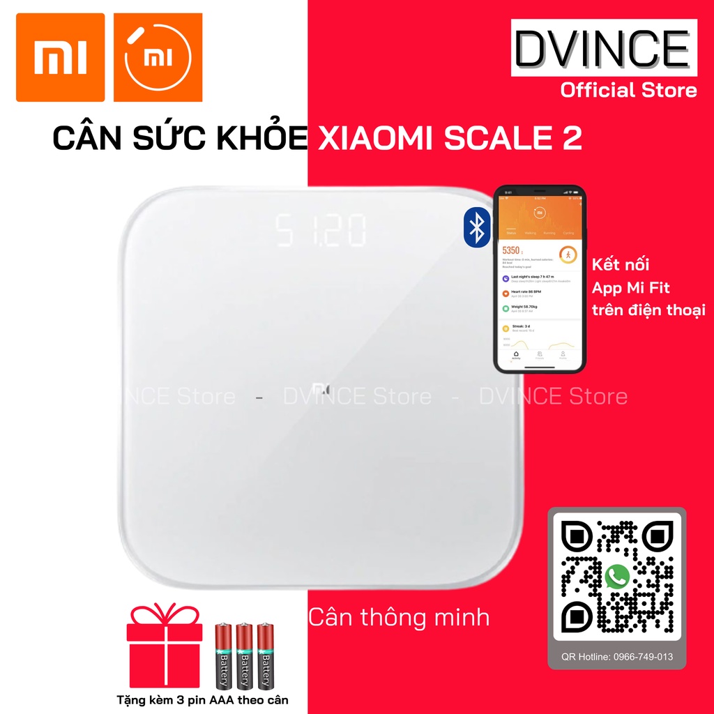 Cân điện tử thông minh Xiaomi Scale 2 | DVINCE Store