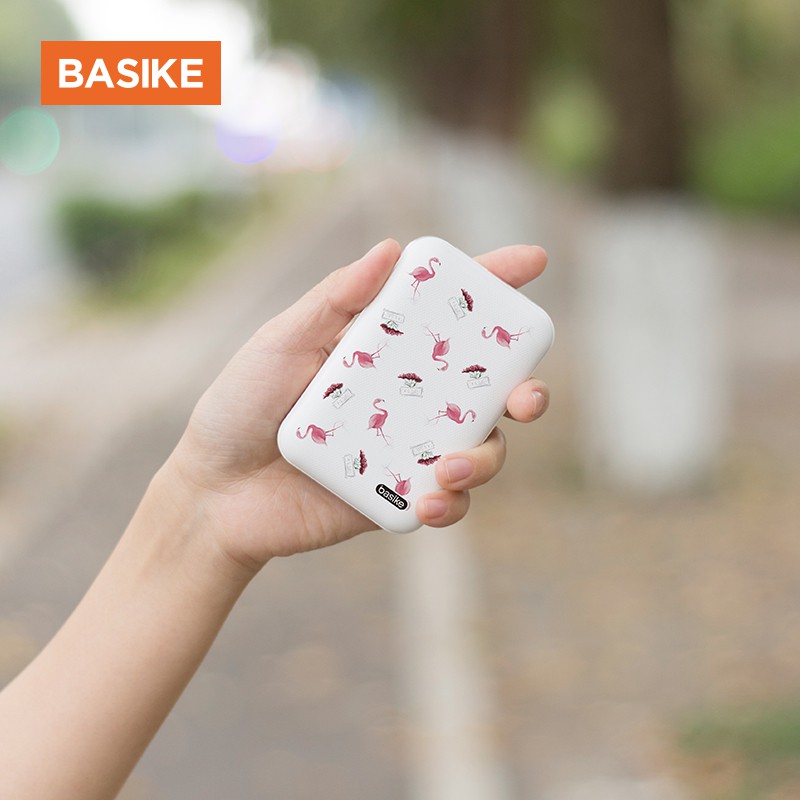 Sạc dự phòng Basike BSK-PT605 dung lượng pin 10000mAh tích hợp đèn led kèm cáp sạc