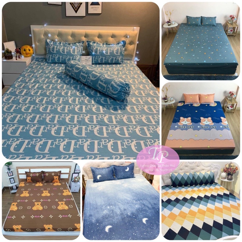 Ga Trải Giường M6/M8 Drap Giường Chất Liệu Cotton Poly Màu Sắc Đa Dạng