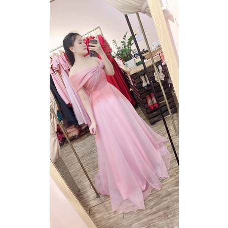 MS1281V ĐẦM MAXI XỐP CHÉO VAI full size S/M/L/XL