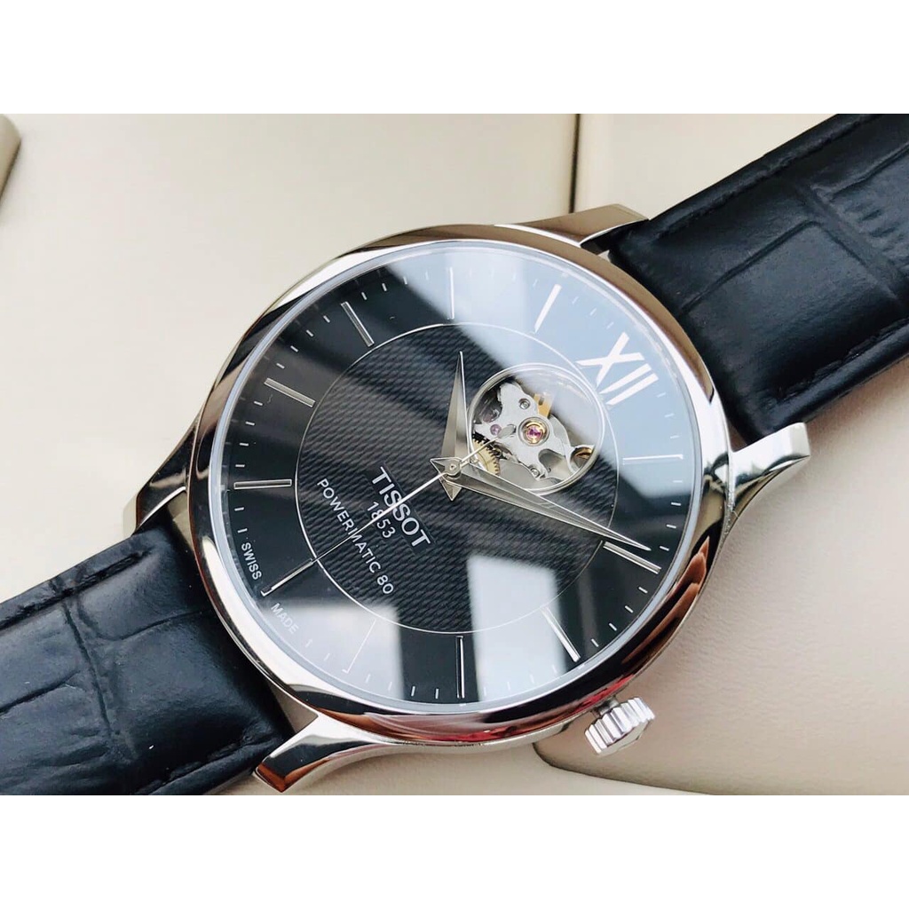 Đồng hồ nam  chính hãng Tissot T063.907.16.058.00 - Máy Automatic cơ tự động - Kính Sapphire - Dây da