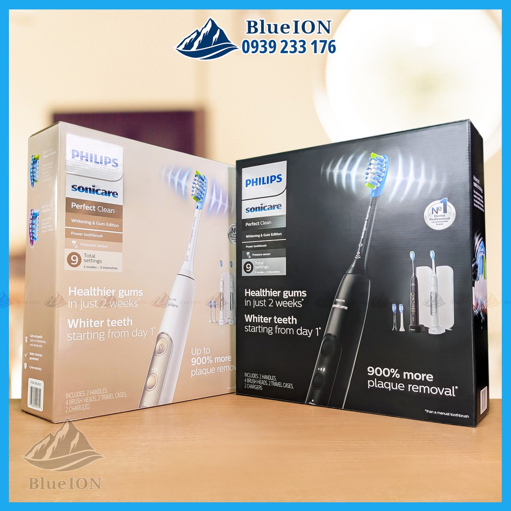 [Mã 1511FMCGSALE giảm 8% đơn 500K] Bộ đôi 2 bàn chải điện Philips Sonicare Perfect Clean (hàng Mỹ)