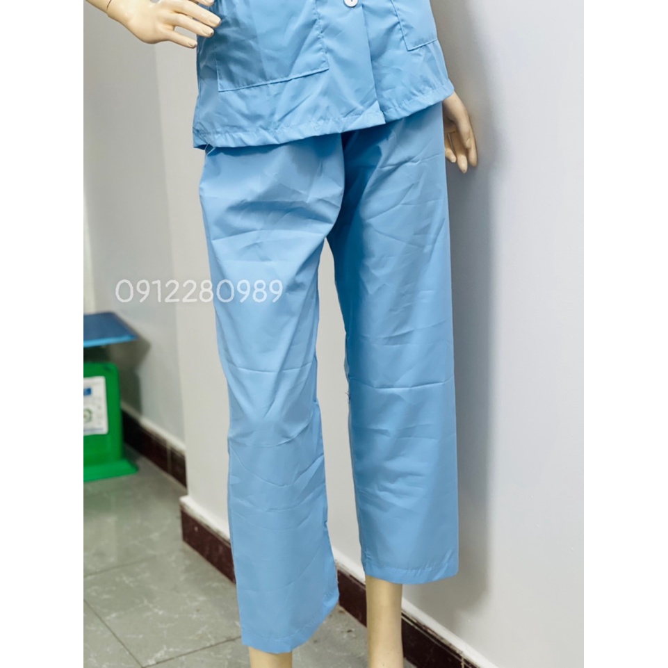 [Áo+Quần+Nón] Đồng Phục Thực Phẩm màu xanh ngắn tay _ Hình chụp thật