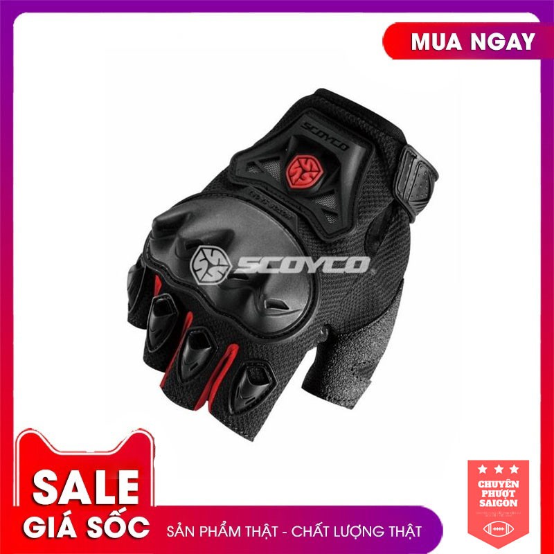 GĂNG TAY THỂ THAO SCOYCO MC29D HỞ NGÓN GÙ NHỰA BẢO VỆ BÀN TAY KHỎI CHẤN THƯƠNG ĐI PHƯỢT