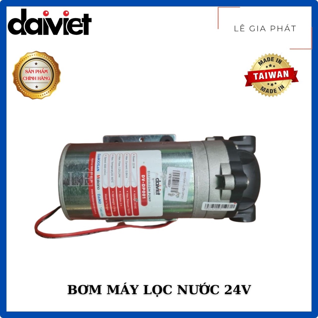 [Chính Hãng] Bơm Máy Lọc Nước 24V Đại Việt DV-DP001 - Nhập Khẩu Đài Loan (Tặng kèm co nhấn)