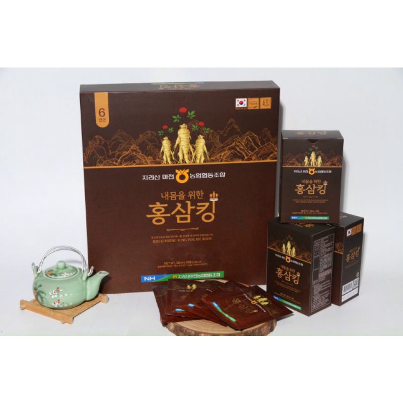 NƯỚC HỒNG SÂM HÀN QUỐC-RED GINSENG KING OF MY BODY (50ml x 30 gói)