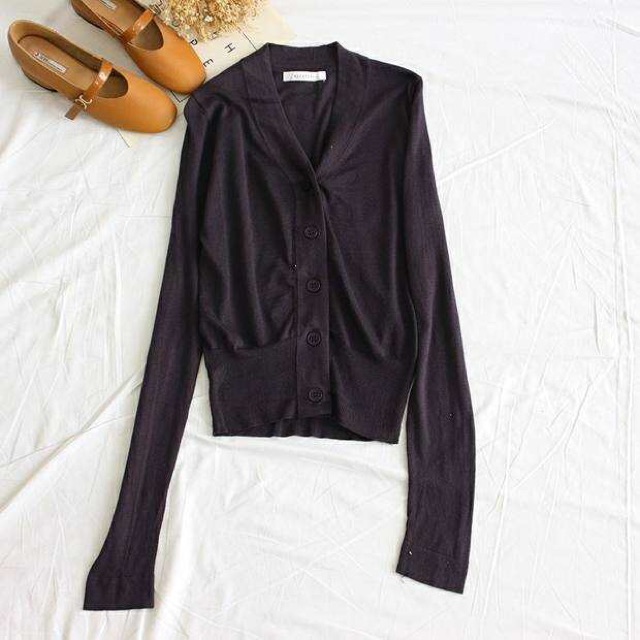 Áo cardigan len mỏng bo gấu giá rẻ