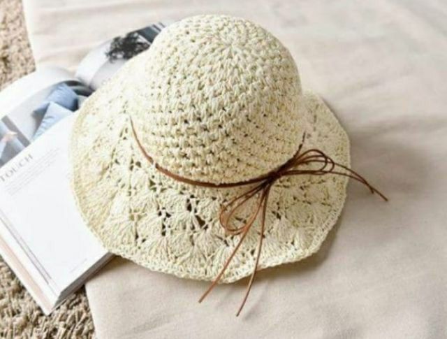 Mũ nón cói móc tiểu thư chất đẹp giá lẻ bằng sỉ