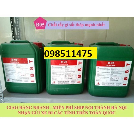 [CHÍNH HÃNG IBST] HÓA CHẤT TẨY GỈ SẮT THÉP B05 10L - CHẤT BIẾN ĐỔI GỈ SẮT THÉP B05 - TẨY RỈ VÀ GỈ SÉT SẮT THÉP KIM LOẠI