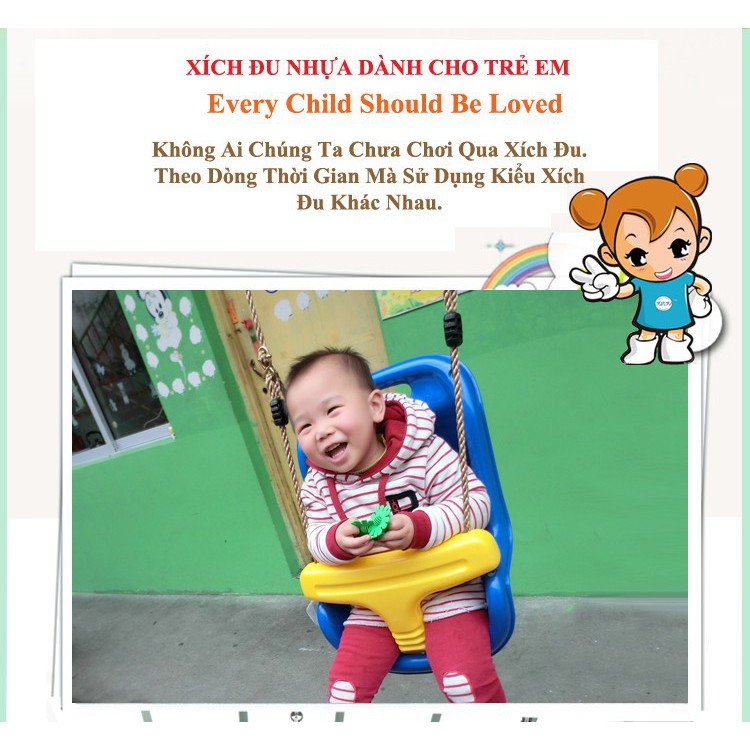 Xích đu ghế nhựa cao cấp cho trẻ nhỏ