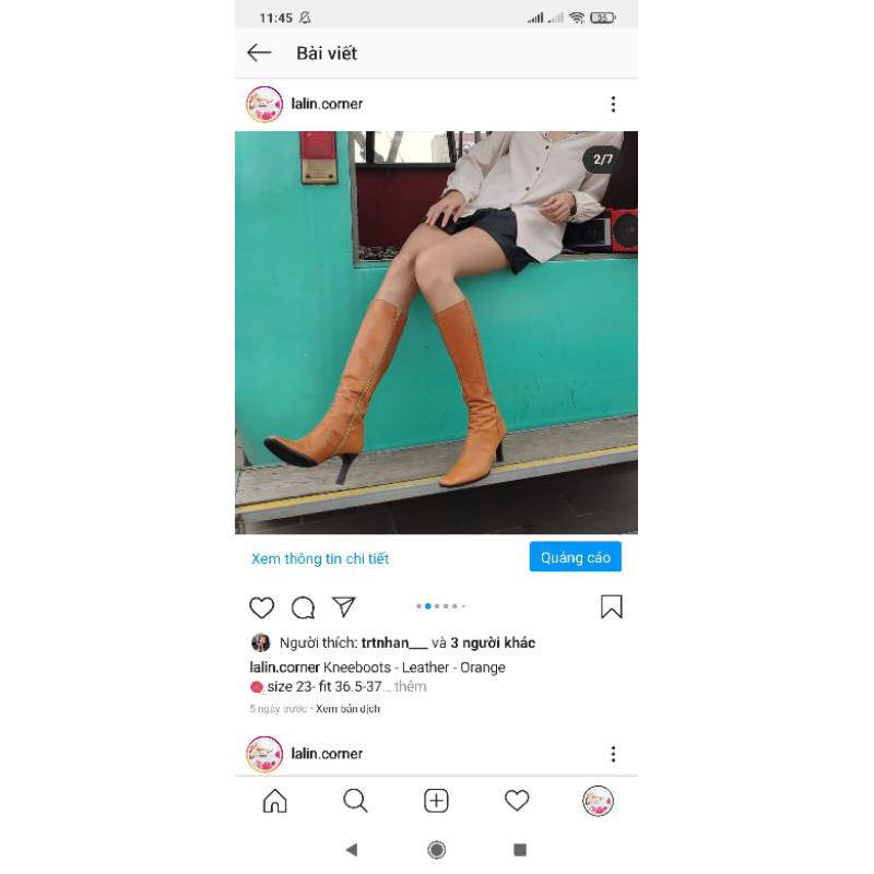Boots gối da thật