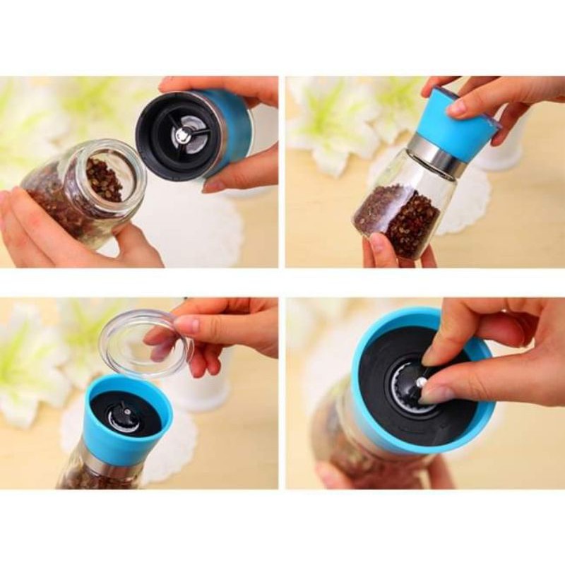 Dụng cụ đựng và xay tiêu cầm tay đa năng