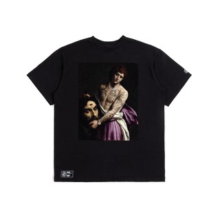 "lil david" tee in black -