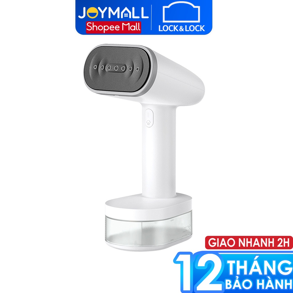 Bàn ủi hơi nước cầm tay Lock&amp;Lock ENI223WHT - Hàng chính hãng, mặt là phủ sứ, làm nóng nhanh trong 30s - JoyMall