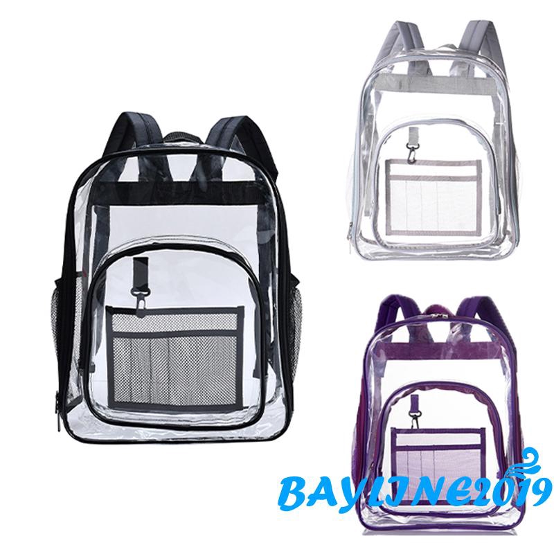 Balo đi học an toàn bằng PVC trong suốt nhiều ngăn