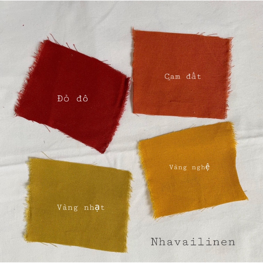 Vải linen bột trơn - Nhà Vải Linen