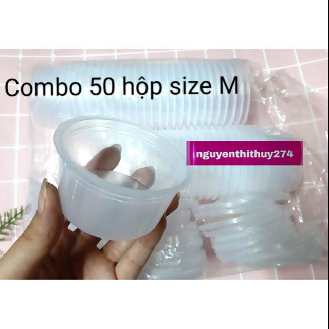 Combo 50 hũ bánh Flan size M Đựng Slime, Làm Bánh Flan ( Có Nắp )