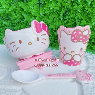 Combo chén ly muỗng Hello Kitty
