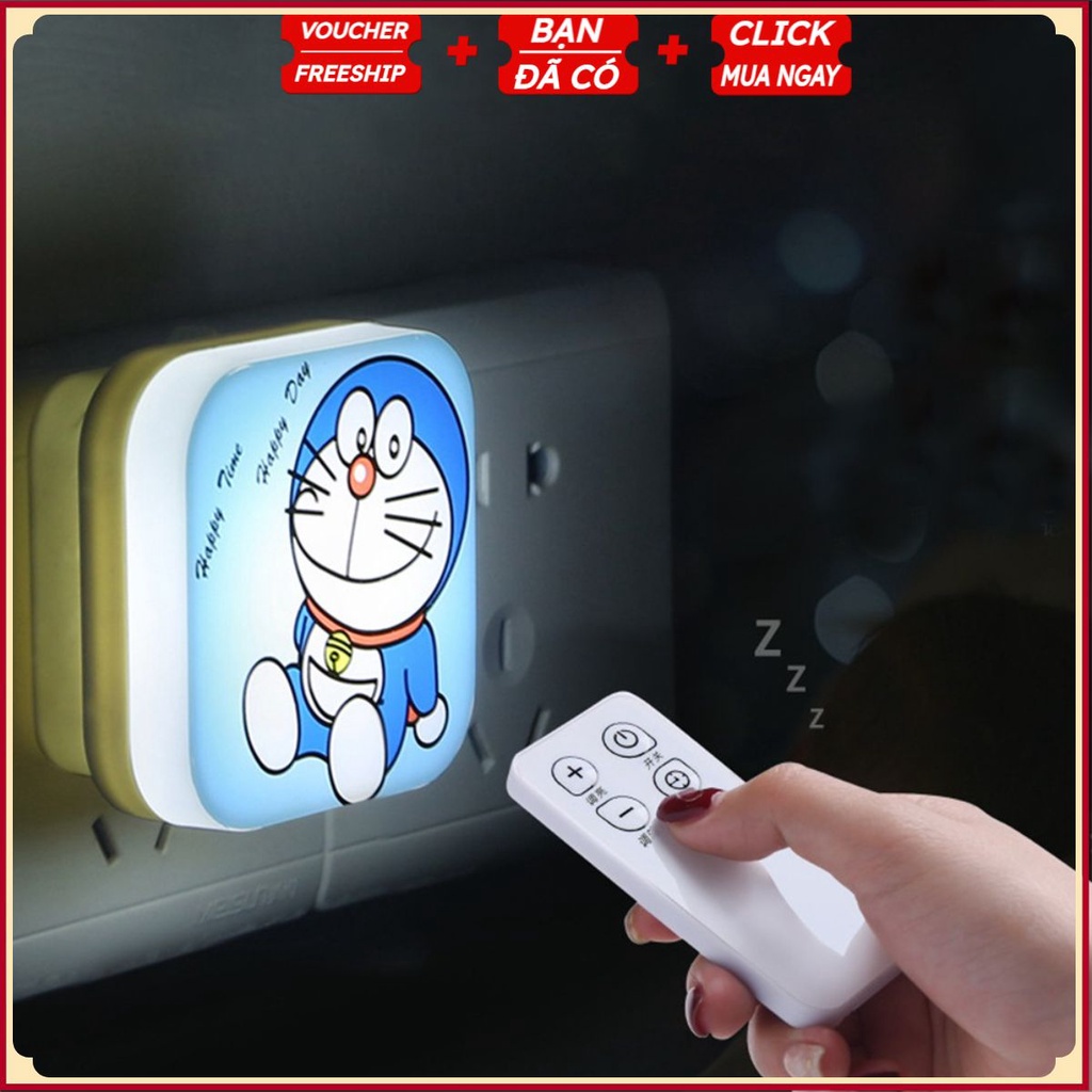 Đèn Phòng Ngủ Cắm Điện Hoạt Hình D3 Cho Bé (Điều Khiển/Công Tắc) - Bảo Hành 1 Tháng