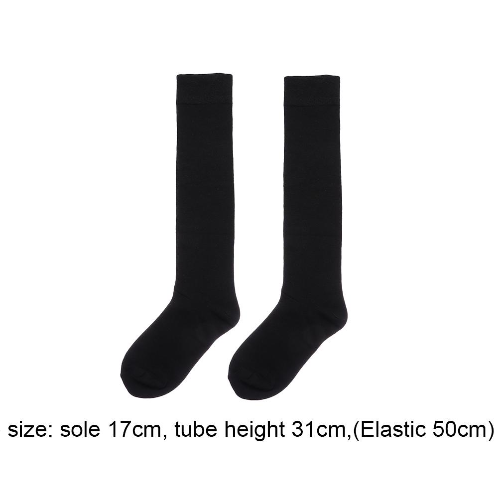 MELODG Vớ Dài Ngang Đùi Màu Sắc Trơn Giữ Ấm Mùa Thu Cho Nữ