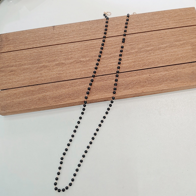 DÂY ĐEO KHẨU TRANG -  DÂY ĐEO MẮT KÍNH MINI CLEF - LÀM THÀNH VÒNG CỔ - DÂY XÍCH MẠ MÀU VÀNG PHỐI HẠT NGỌC