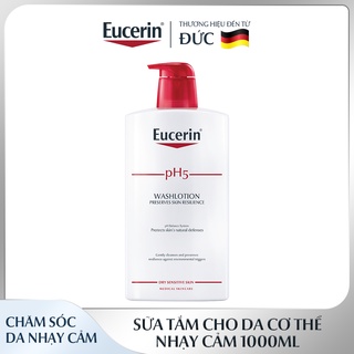 [Tem Chính Hãng] - Sữa Tắm Eucerin Dịu Nhẹ Cho Da Mặt & Toàn Thân pH5 for Body & Face Wash Lotion 1000ml