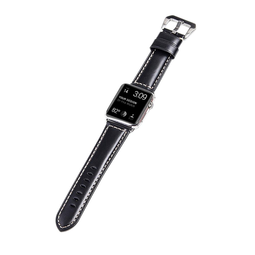 Dây đeo bằng da cho đồng hồ thông minh apple watch series 4 44mm / 3 2 1 42mm