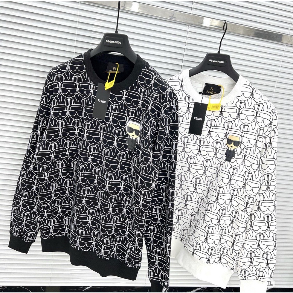 Áo Sweater Fendi , Áo Nỉ Cổ Tròn Mẫu Hot 2022 Chất Liệu Nỉ Bông Dày Dặn Phong Cách Hàn Quốc