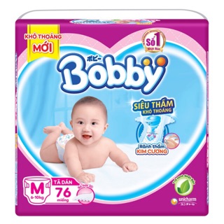 Tã dán Bobby M74/L68/XL62/XXL56 mẫu mới