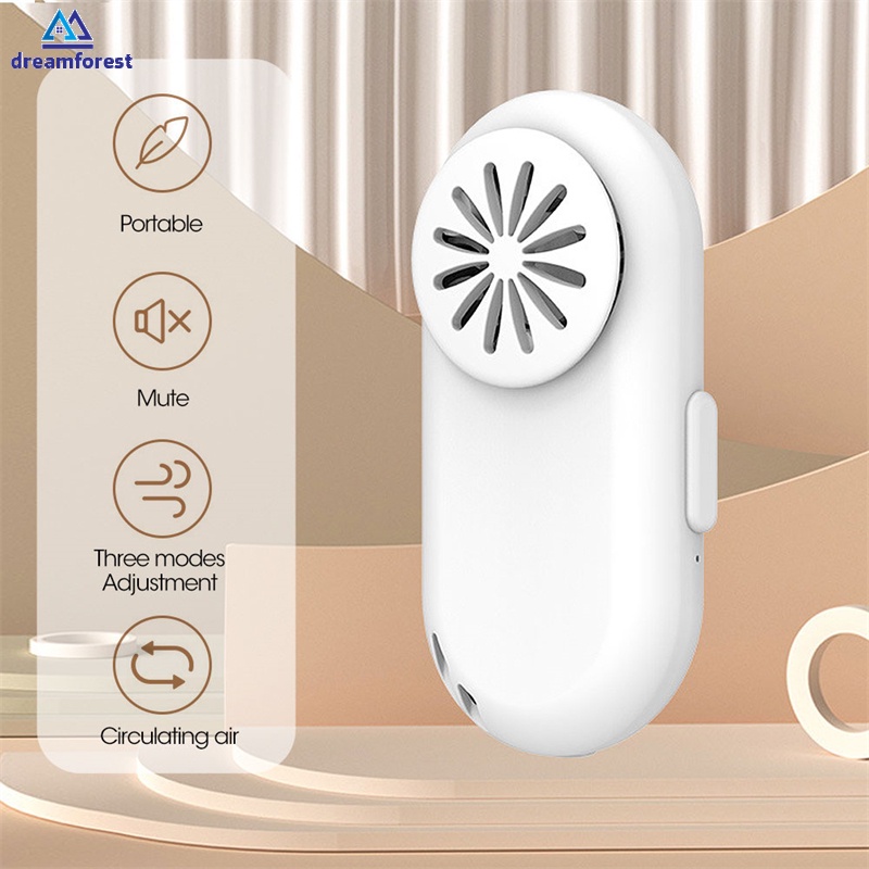 Quạt Thông Gió Mini Di Động Kèm Khẩu Trang DF Có Thể Sạc Lại Bằng Cổng USB Tiện Dụng