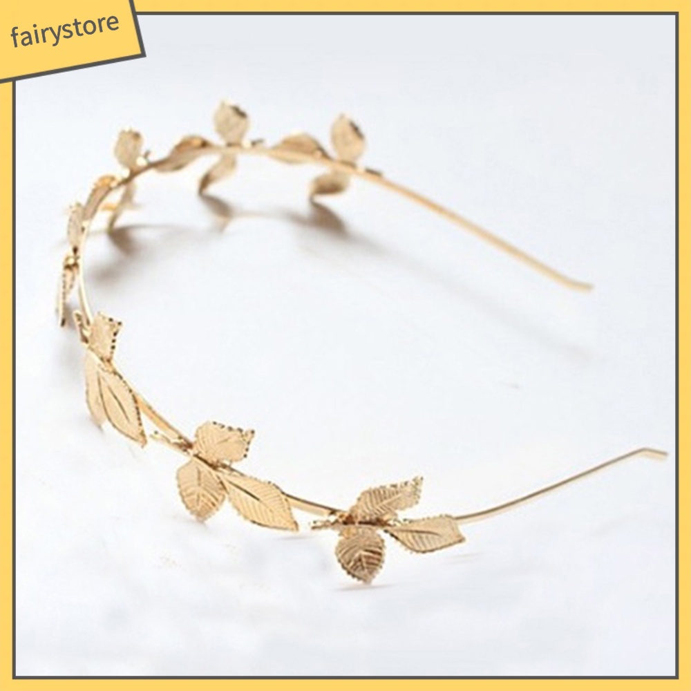 Cài tóc hình lá mạ vàng thời trang nữ