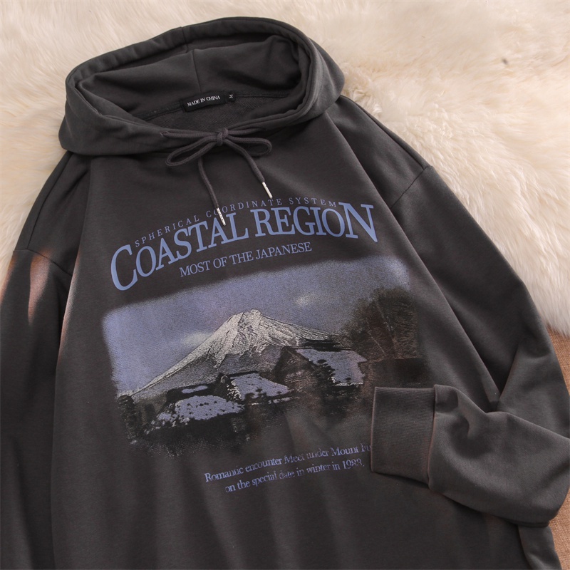 NRVP Áo Hoodie Tay Dài Oversize In Họa Tiết Phong Cách Hàn Quốc Kiểu Mới Cho Nam / Nữ