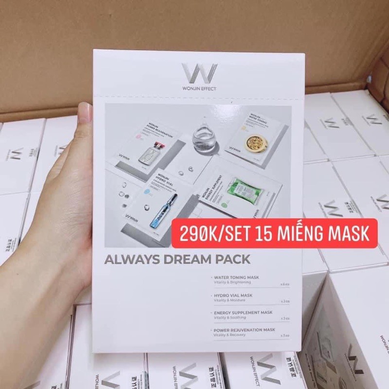 Set mặt nạ Wonjin mix 15 miếng