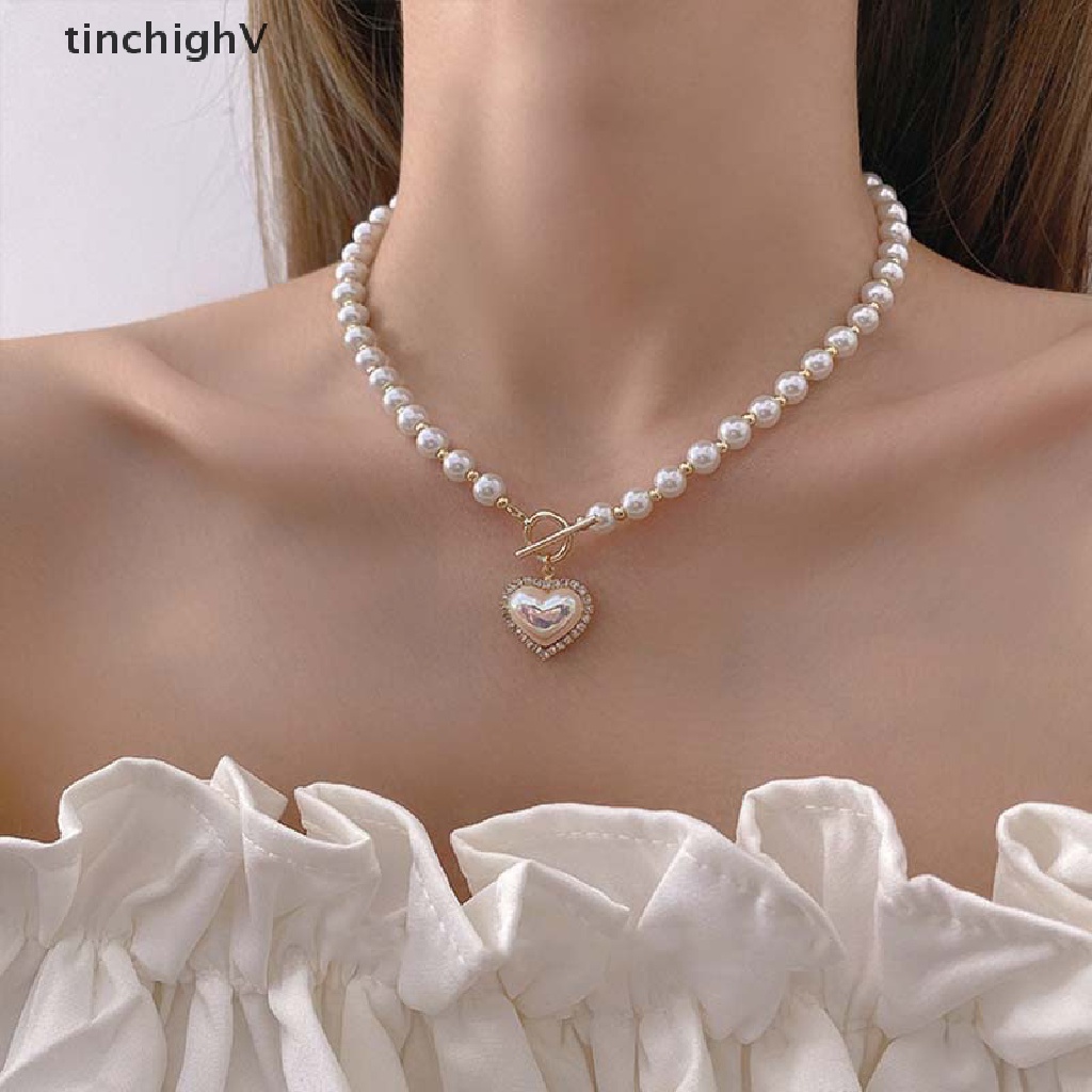 Vòng cổ Mạ Vàng Đính Trai Nhân Tạo Thời Trang