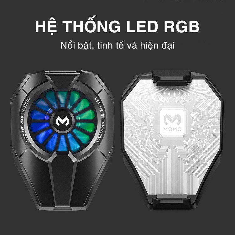 Quạt tản nhiệt điện thoại Memo DL06 làm mát nhanh cho điện thoại gaming game thủ mobile bản nâng cấp DL01