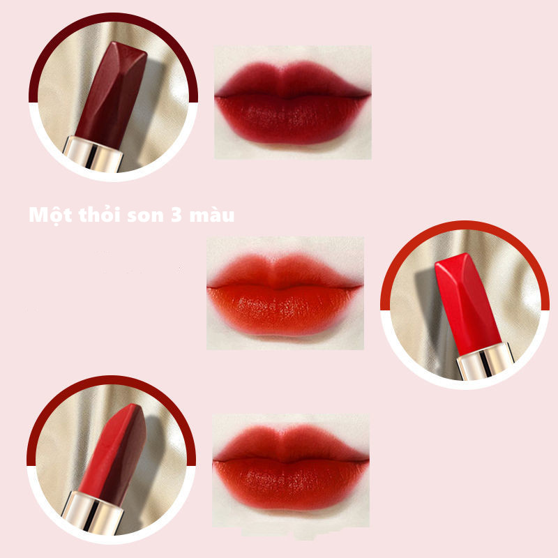 【Dakifeney】 Son môi 3 màu ẩm ướt lâu trôi không thấm nước | BigBuy360 - bigbuy360.vn