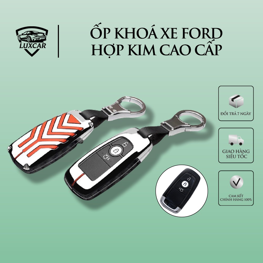 Ốp khoá xe Ford hợp kim cao cấp LUXCAR ( Ranger, Ecosport, Everest, Explorer 2019 - 2020)