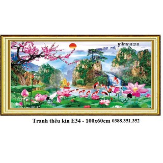 Tranh thêu chữ thập Phong cảnh E34 100x60cm
