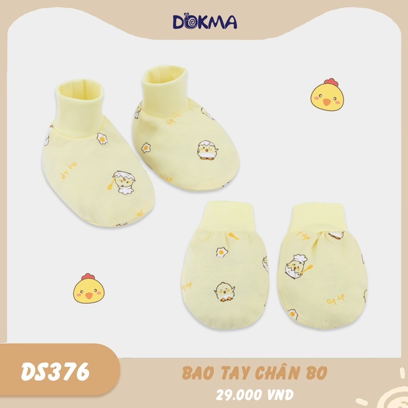 Set bao tay chân bo cho bé Dokma DS376