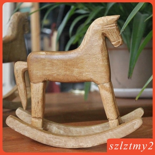 [Szlztmy2] Đồ thủ công bằng gỗ Ngựa bập bênh Trang trí bàn Giáng sinh Cân bằng