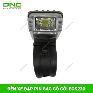 Đèn pha xe đạp pin sạc có còi EOS230