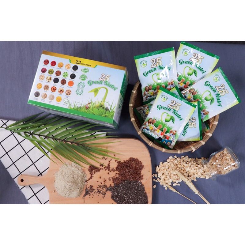 Sữa hạt ngũ cốc 25 Green Nutri hộp giấy 625gr